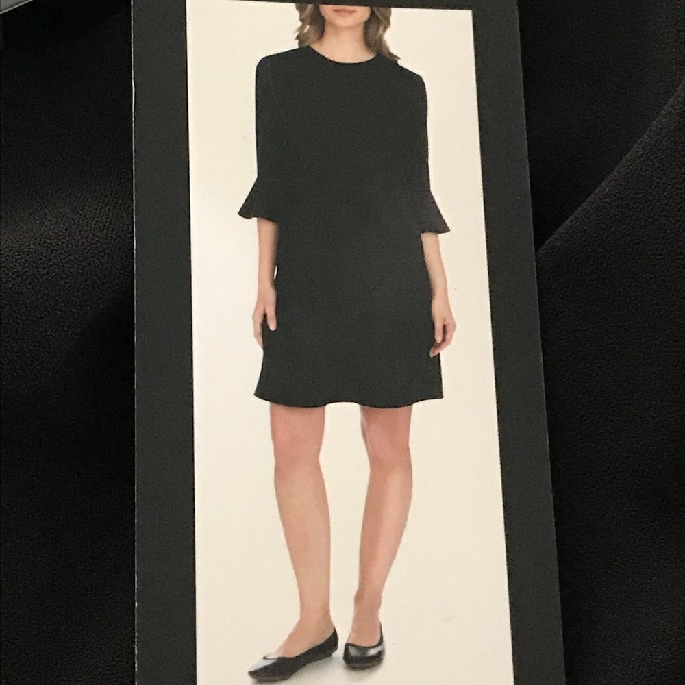 NWT ABS Collection Women's Black Bell Sleeve Dress